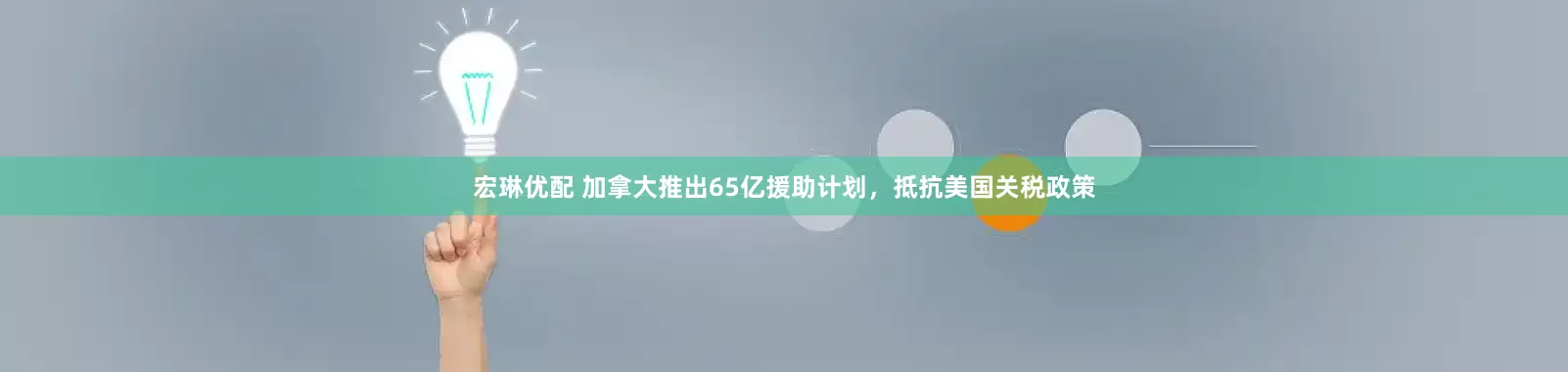 宏琳优配 加拿大推出65亿援助计划，抵抗美国关税政策