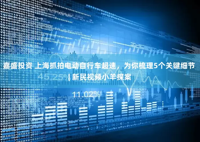 嘉盛投资 上海抓拍电动自行车超速，为你梳理5个关键细节 | 新民视频小羊探案
